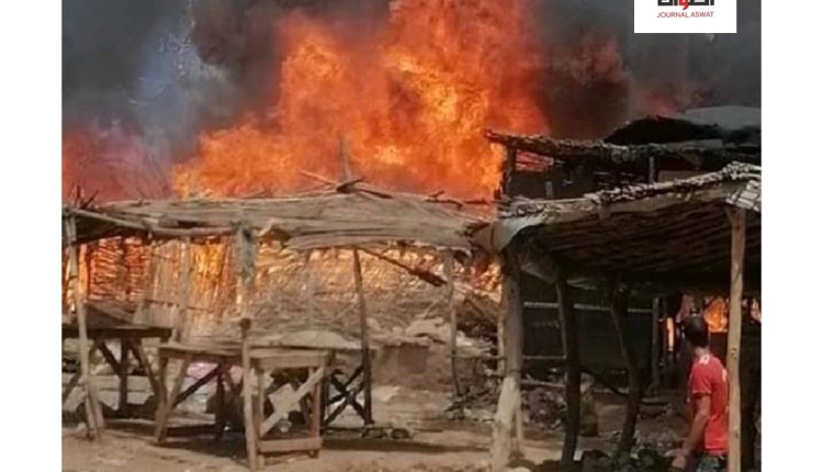 اندلاع حريق مهول بالسوق الأسبوعي لاثنين أوريكة
