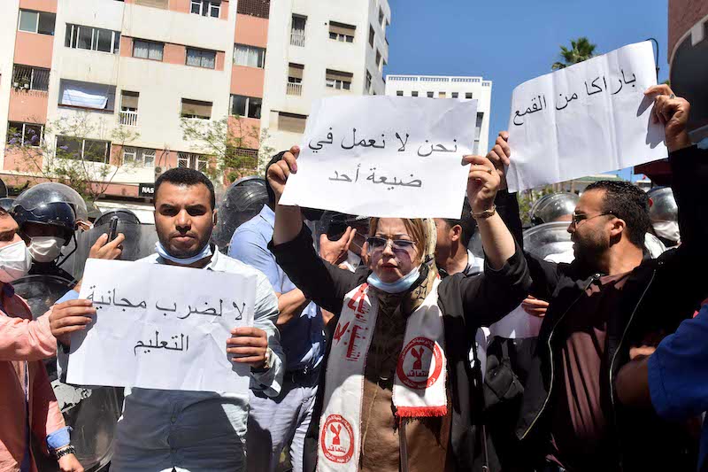 البيضاء: أساتذة التعاقد يطالبون بإسقاط مشروع النظام الأساسي