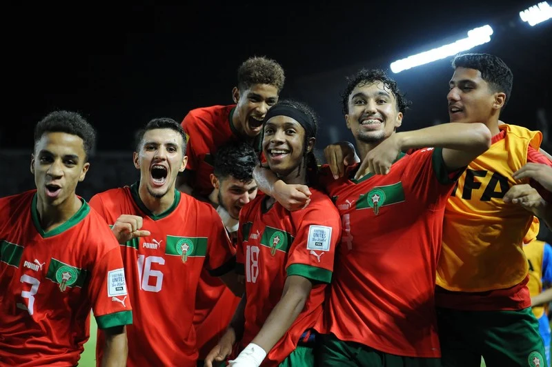 المنتخب المغربي لأقل من 17 سنة إلى ثمن النهائي كأس العالم للمرة الأولى في تاريخه
