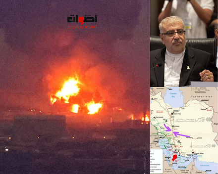انفجار خط نقل الغاز بإيران