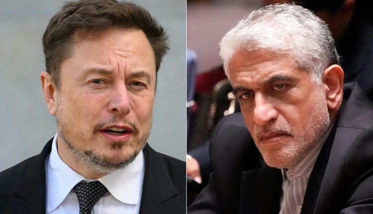 إيلون ماسك والسفير الإيراني لدى الأمم المتحدة