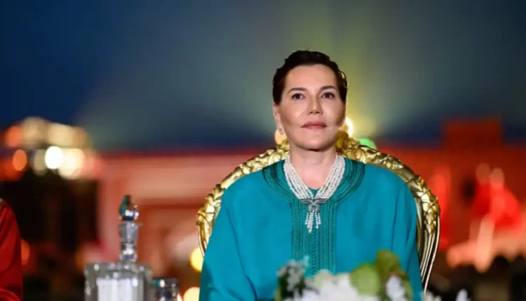 الأميرة للا حسناء، برفقة الشيخة المياسة بنت حمد آل ثاني،