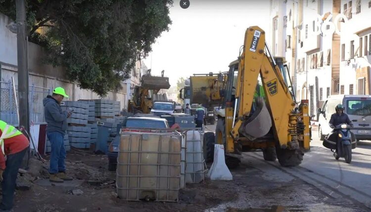 تسارع عملية تجديد شارع أفغانستان بالدار البيضاء