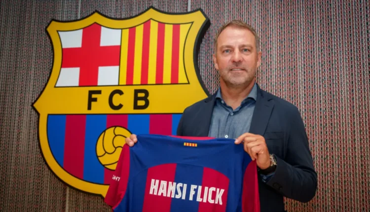 هانزي فليك لاعبي برشلونة