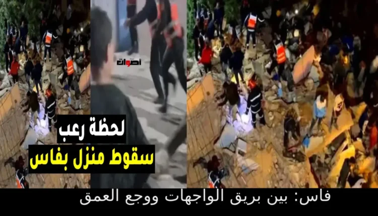 سقوط عمارة في حي ابن دباب،