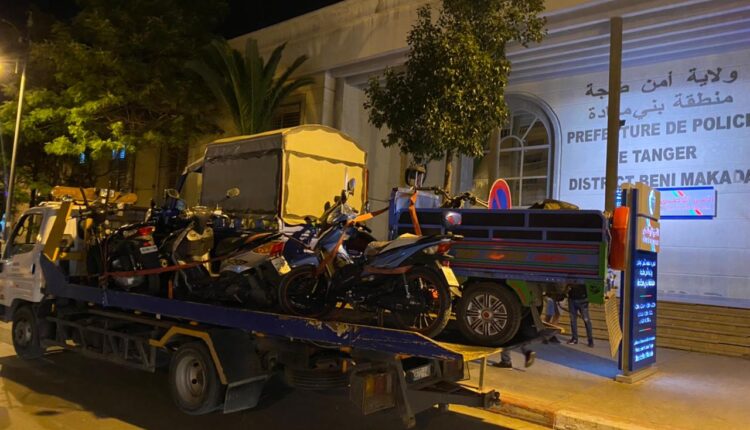 حملات أمنية لشرطة طنجة بدءًا من منتصف الليل لمواجهة مخالفات الدراجات النارية