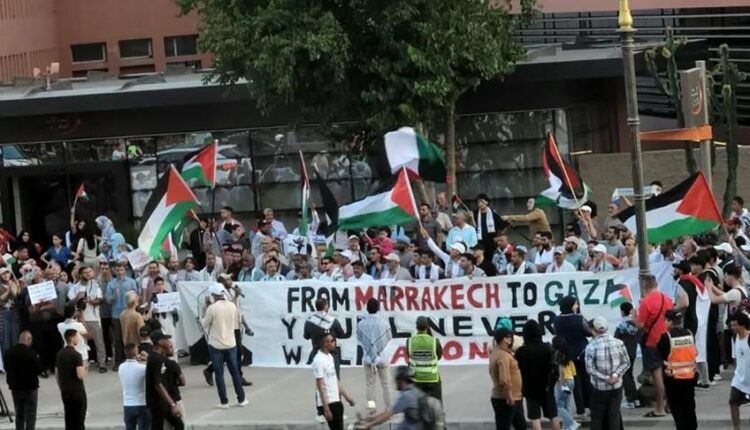وقفة احتجاجية بمراكش تنديدا بالإبادة الإسرائيلية في غزة