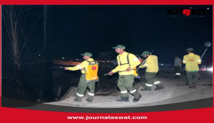 حريق مهول يلتهم مساحات زراعية واسعة بواحة عين تاركا نتوشكا باشتوكة