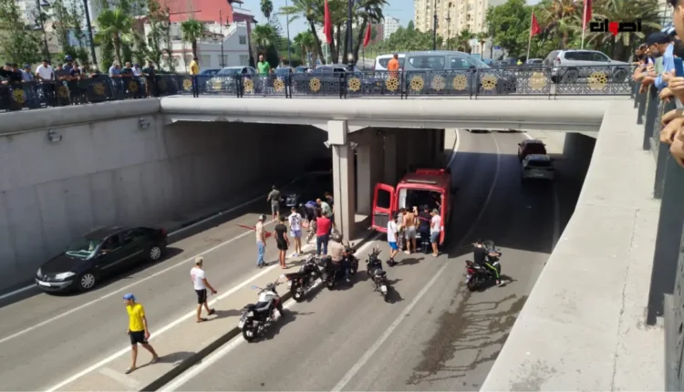 حادث انقلاب دراجة نارية يُسفر عن إصابتين خطيرتين في نفق الحليب بطنجة