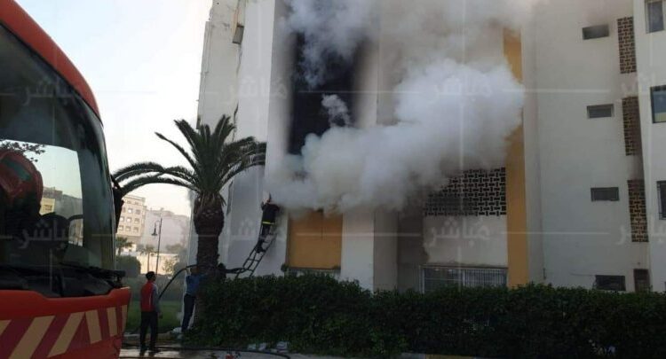 حريق مهول في شقة سكنية بطنجة