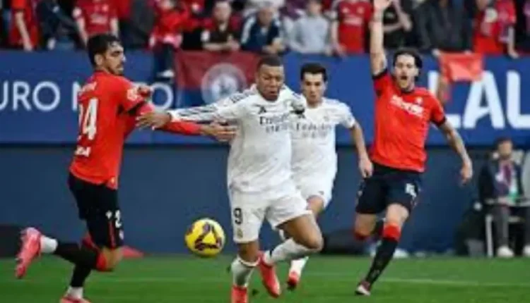 مبابي يمنح الفوز لريال مدريد ضد أوساسونا