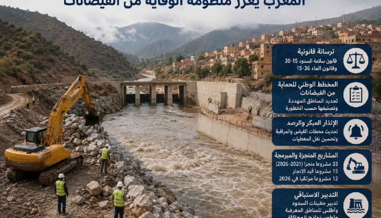 المغرب يعزز منظومة الحماية من الفيضانات عبر 33 مشروعا منجزا و15 في طور الإنجاز