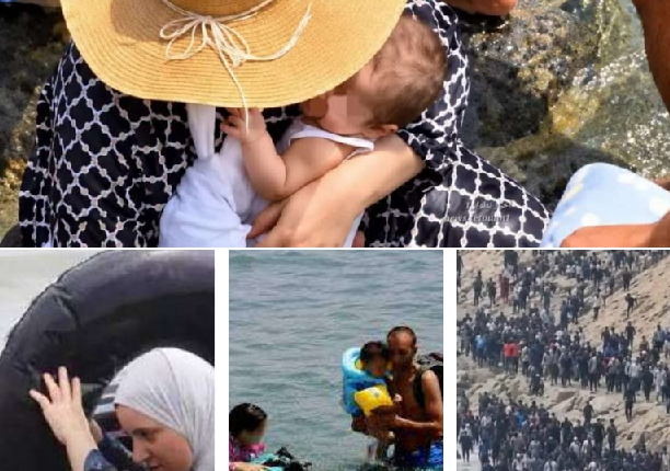 عائلات مغربية تصل إلى سبتة سباحة وسط تدفق جماعي للمهاجرين