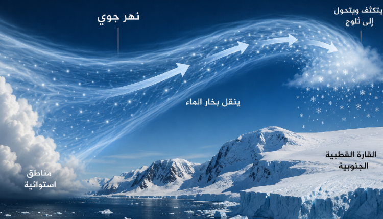 علماء اليابان يكتشفون "أنهارا جوية" تدور في سماء القطب الجنوبي